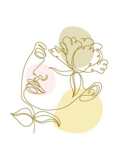 női arc, vonalrajz, coaching, elfogadás, nőiesség